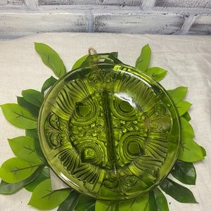 Home / Green Depression Glass Divided Dish